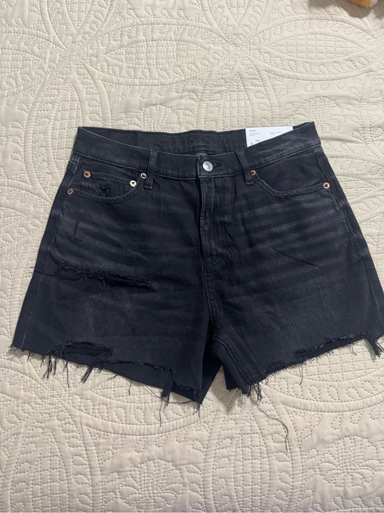 American Eagle Outfitters Pants - American Eagle Black Distressed Relaxed Denim Shorts